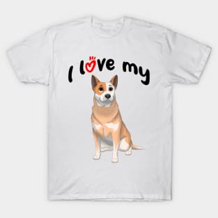 I Love My Red Australian Cattle Dog Red Heeler T-Shirt